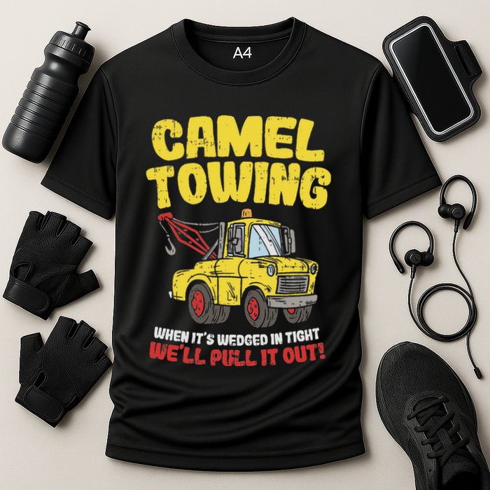 Camel Towing Funny Crude Tow Truck Recovery Workers Gift Performance Shirt