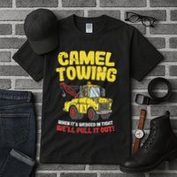 Camel Towing Funny Crude Tow Truck Recovery Workers Gift Tall T-Shirt