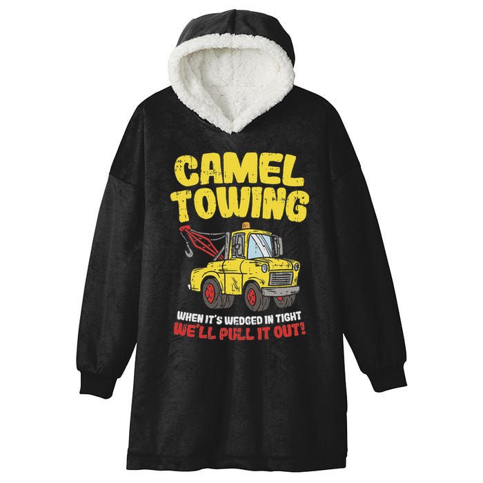 Camel Towing Funny Crude Tow Truck Recovery Workers Gift Hooded Wearable Blanket
