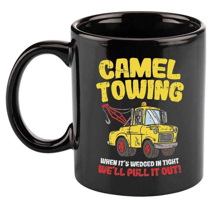 Camel Towing Funny Crude Tow Truck Recovery Workers Gift 11oz C Handle Ceramic Mug