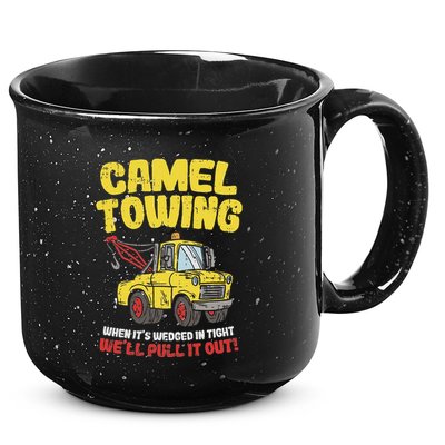 Camel Towing Funny Crude Tow Truck Recovery Workers Gift 15oz Campfire Ceramic Mug
