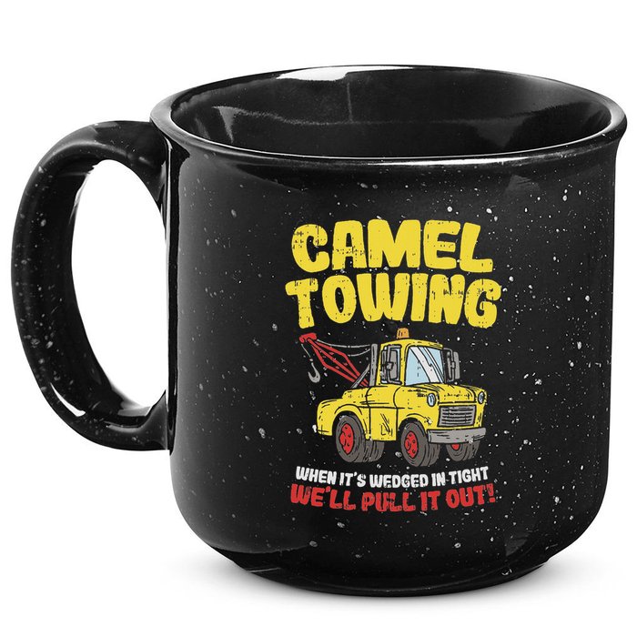 Camel Towing Funny Crude Tow Truck Recovery Workers Gift 15oz Campfire Ceramic Mug