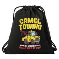 Camel Towing Funny Crude Tow Truck Recovery Workers Gift Drawstring Bag