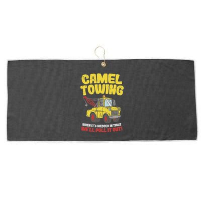 Camel Towing Funny Crude Tow Truck Recovery Workers Gift Large Microfiber Waffle Golf Towel