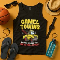 Camel Towing Funny Crude Tow Truck Recovery Workers Gift Tank Top