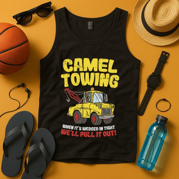 Camel Towing Funny Crude Tow Truck Recovery Workers Gift Tank Top