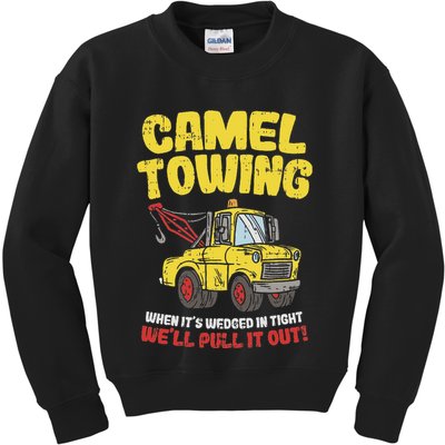 Camel Towing Funny Crude Tow Truck Recovery Workers Gift Kids Sweatshirt