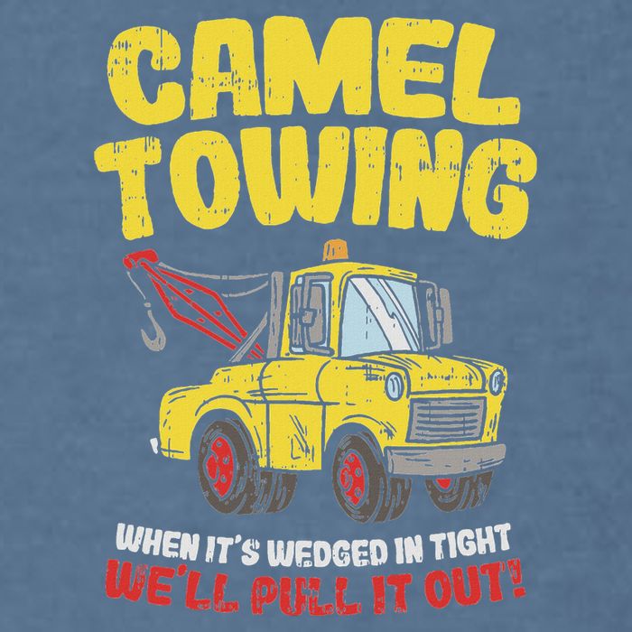 Camel Towing Funny Crude Tow Truck Recovery Workers Gift Garment-Dyed Sweatshirt
