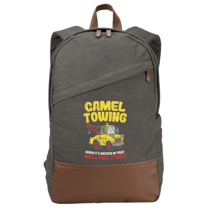 Camel Towing Funny Crude Tow Truck Recovery Workers Gift Cotton Canvas Backpack