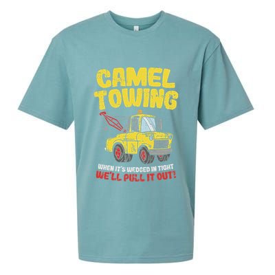 Camel Towing Funny Crude Tow Truck Recovery Workers Gift Sueded Cloud Jersey T-Shirt