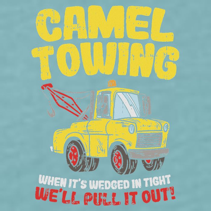 Camel Towing Funny Crude Tow Truck Recovery Workers Gift Sueded Cloud Jersey T-Shirt