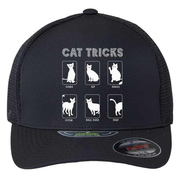 Cat Tricks Funny Kitten Kitty Pet Owner Gift Flexfit Unipanel Trucker Cap