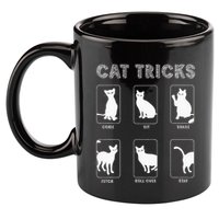 Cat Tricks Funny Kitten Kitty Pet Owner Gift 11oz C Handle Ceramic Mug