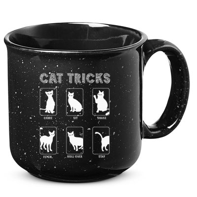 Cat Tricks Funny Kitten Kitty Pet Owner Gift 15oz Campfire Ceramic Mug