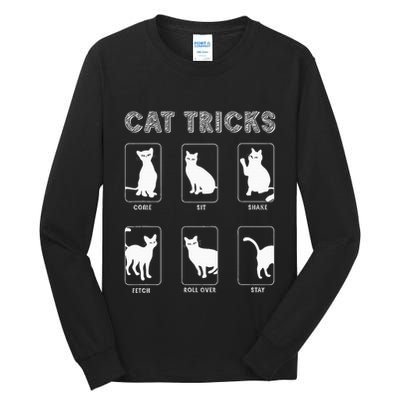 Cat Tricks Funny Kitten Kitty Pet Owner Gift Tall Long Sleeve T-Shirt