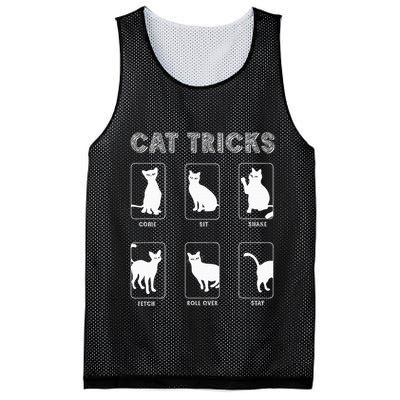 Cat Tricks Funny Kitten Kitty Pet Owner Gift Mesh Reversible Basketball Jersey Tank
