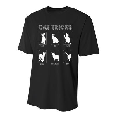 Cat Tricks Funny Kitten Kitty Pet Owner Gift Youth Performance Sprint T-Shirt