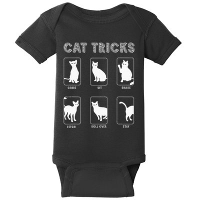 Cat Tricks Funny Kitten Kitty Pet Owner Gift Baby Bodysuit
