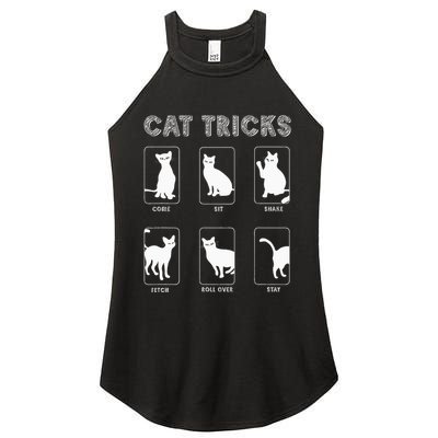 Cat Tricks Funny Kitten Kitty Pet Owner Gift Women's Perfect Tri Rocker Tank