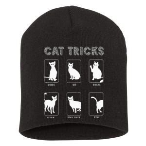 Cat Tricks Funny Kitten Kitty Pet Owner Gift Short Acrylic Beanie