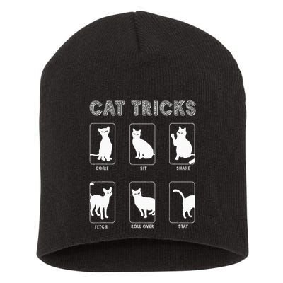 Cat Tricks Funny Kitten Kitty Pet Owner Gift Short Acrylic Beanie