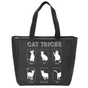 Cat Tricks Funny Kitten Kitty Pet Owner Gift Zip Tote Bag