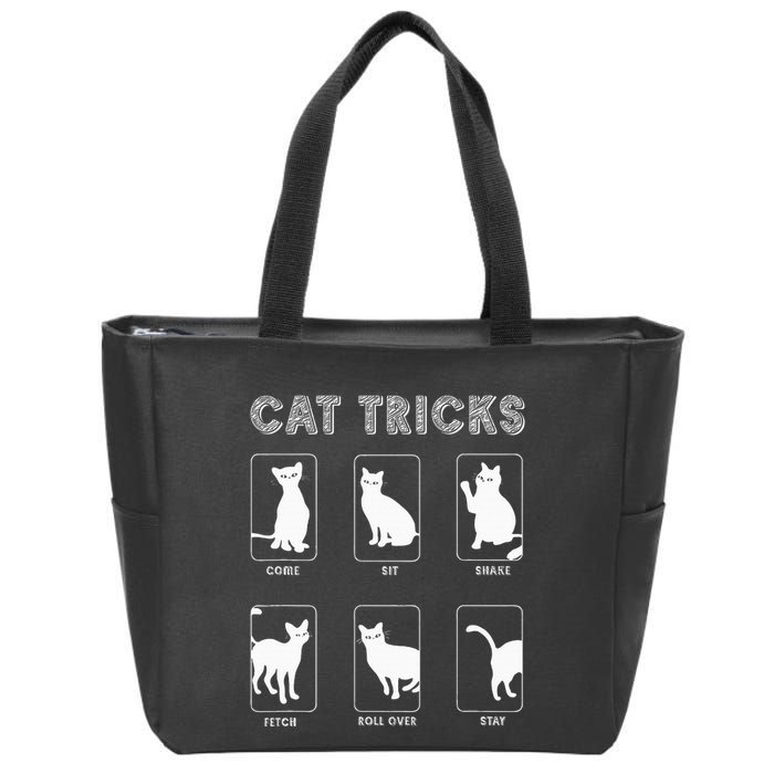 Cat Tricks Funny Kitten Kitty Pet Owner Gift Zip Tote Bag