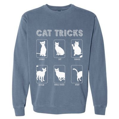 Cat Tricks Funny Kitten Kitty Pet Owner Gift Garment-Dyed Sweatshirt