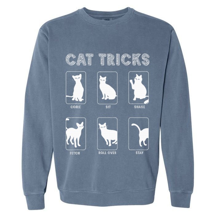 Cat Tricks Funny Kitten Kitty Pet Owner Gift Garment-Dyed Sweatshirt