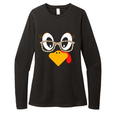 Cute Turkey Face Thanksgiving I'm Thankful Family Costume Womens CVC Long Sleeve Shirt