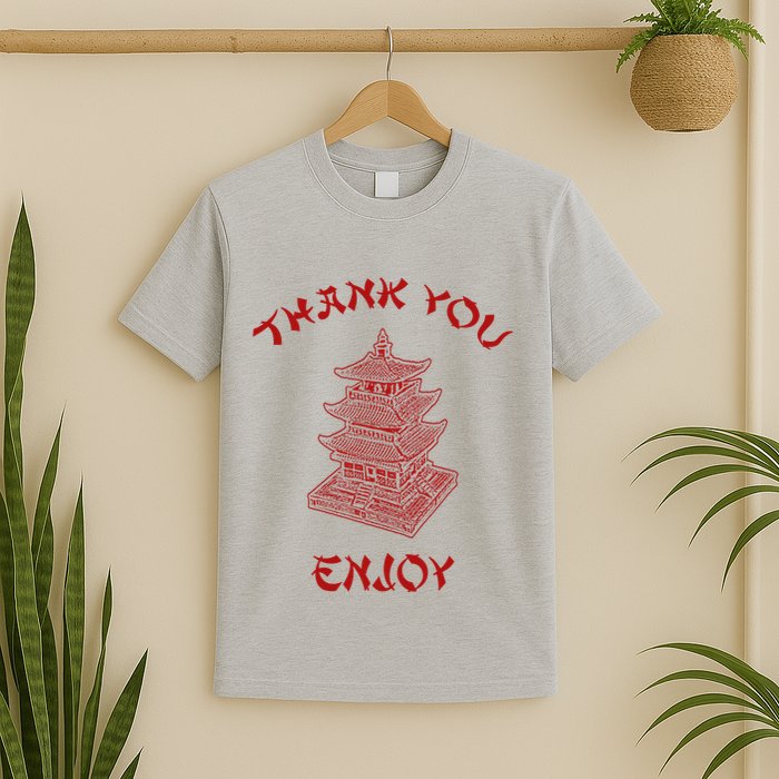 Chinese Takeout Food Thank You Box For Chef Asian Cuisine T-Shirt