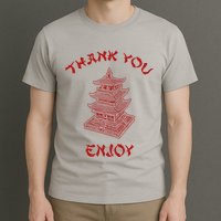 Chinese Takeout Food Thank You Box For Chef Asian Cuisine T-Shirt