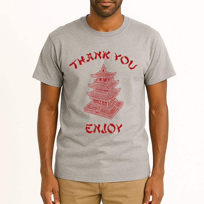 Chinese Takeout Food Thank You Box For Chef Asian Cuisine Tall T-Shirt
