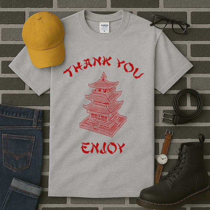 Chinese Takeout Food Thank You Box For Chef Asian Cuisine Tall T-Shirt