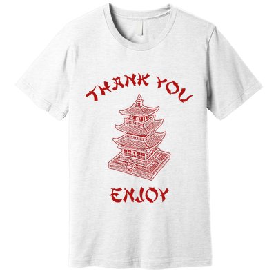 Chinese Takeout Food Thank You Box For Chef Asian Cuisine Premium T-Shirt