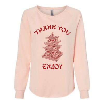 Chinese Takeout Food Thank You Box For Chef Asian Cuisine Womens California Wash Sweatshirt