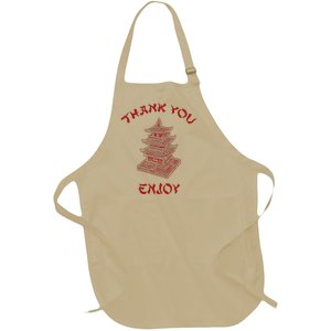 Chinese Takeout Food Thank You Box For Chef Asian Cuisine Full-Length Apron With Pockets