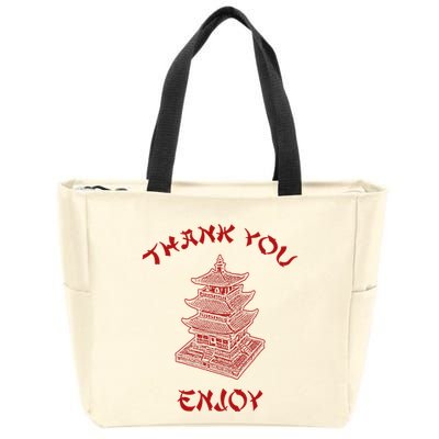 Chinese Takeout Food Thank You Box For Chef Asian Cuisine Zip Tote Bag