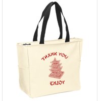Chinese Takeout Food Thank You Box For Chef Asian Cuisine Zip Tote Bag