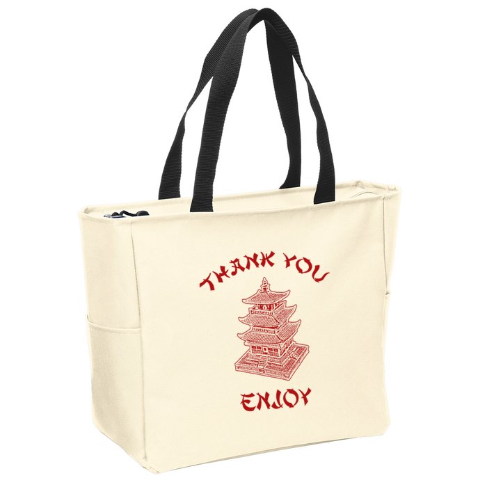 Chinese Takeout Food Thank You Box For Chef Asian Cuisine Zip Tote Bag