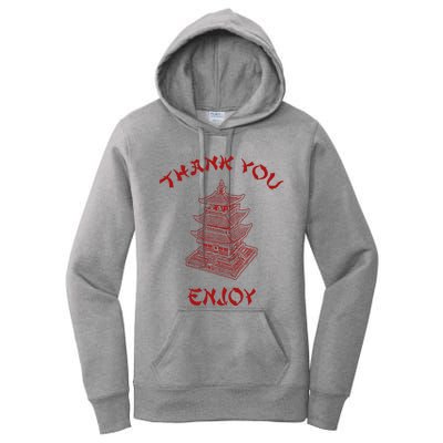 Chinese Takeout Food Thank You Box For Chef Asian Cuisine Women's Pullover Hoodie