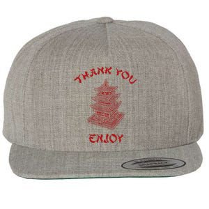 Chinese Takeout Food Thank You Box For Chef Asian Cuisine Wool Snapback Cap