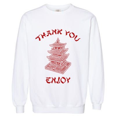 Chinese Takeout Food Thank You Box For Chef Asian Cuisine Garment-Dyed Sweatshirt