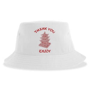 Chinese Takeout Food Thank You Box For Chef Asian Cuisine Sustainable Bucket Hat