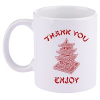 Chinese Takeout Food Thank You Box For Chef Asian Cuisine 11oz C Handle Ceramic Mug
