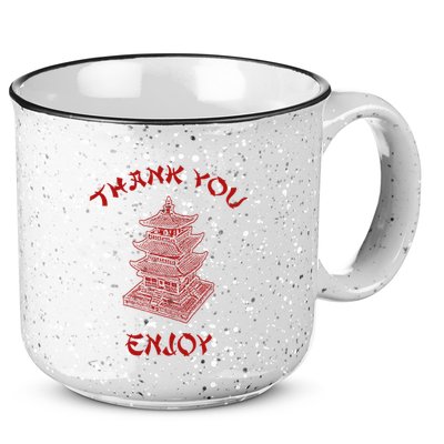 Chinese Takeout Food Thank You Box For Chef Asian Cuisine 15oz Campfire Ceramic Mug