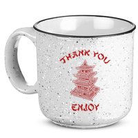 Chinese Takeout Food Thank You Box For Chef Asian Cuisine 15oz Campfire Ceramic Mug