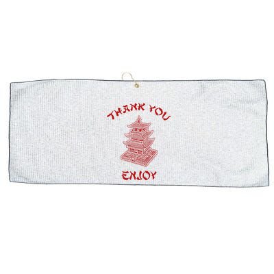 Chinese Takeout Food Thank You Box For Chef Asian Cuisine Large Microfiber Waffle Golf Towel