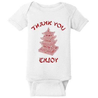 Chinese Takeout Food Thank You Box For Chef Asian Cuisine Baby Bodysuit