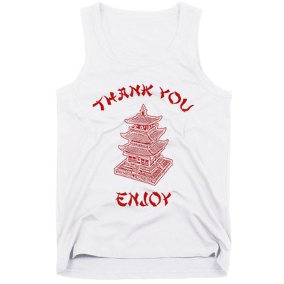 Chinese Takeout Food Thank You Box For Chef Asian Cuisine Tank Top